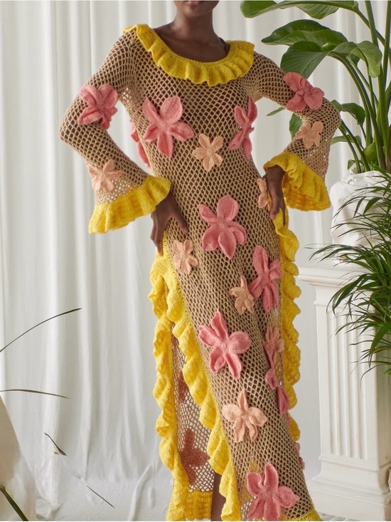 CeliaB Dresses & Skirts - CeliaB Guadalupe Fabulous Crochet Dress